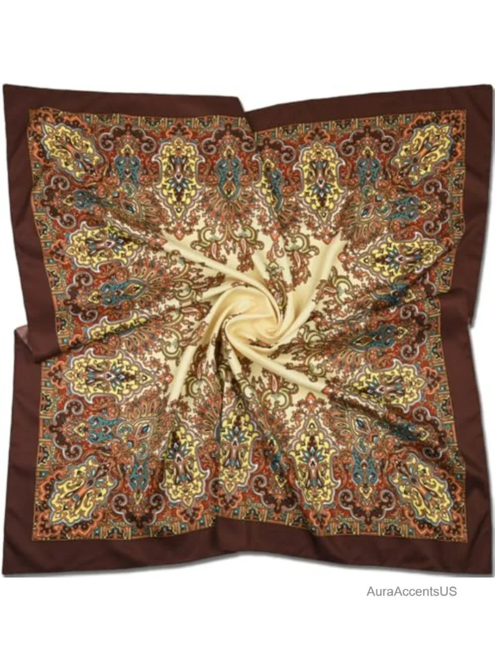 Oversized 40x40 Satin Square Scarf – Silk-Feel Fashion Scarf, Hair Wrap,